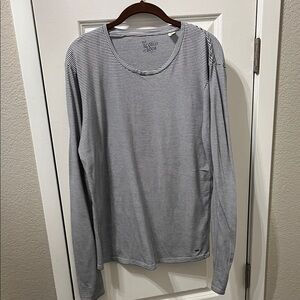 EC Scotch & Soda White & Black Striped Long Sleeve Tee Size M